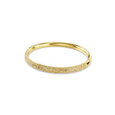 Sublima bangle, Snow pavé, White, Gold-tone plated